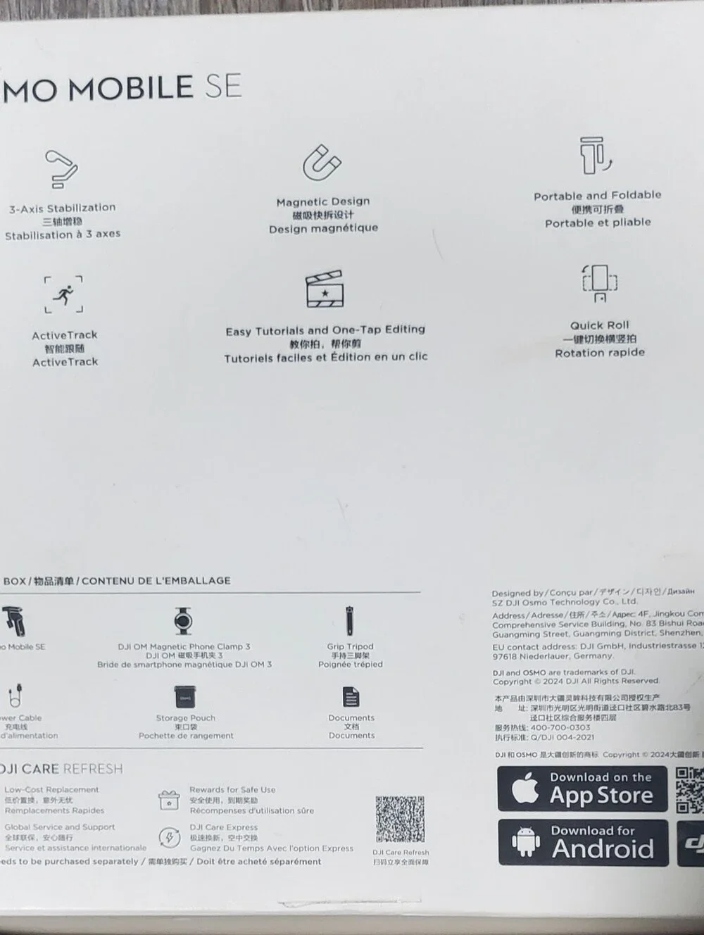 OSMO MOBILE SE - SMARTPHONE STABLIZER Gyro Gimbal